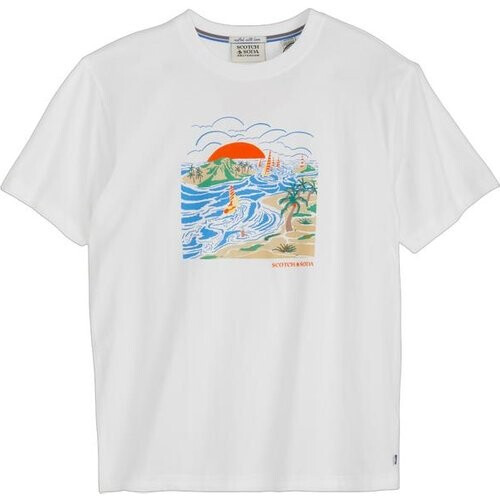 Tweedekans Scotch and Soda Graphic T-shirt - White - maat M