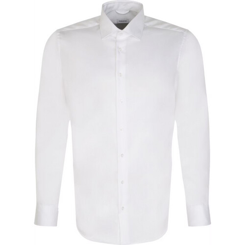 Tweedekans Seidensticker Business Overhemd Heren | 100% Katoen | New Kent Kraag | Slim Fit of Regular Fit | Wit