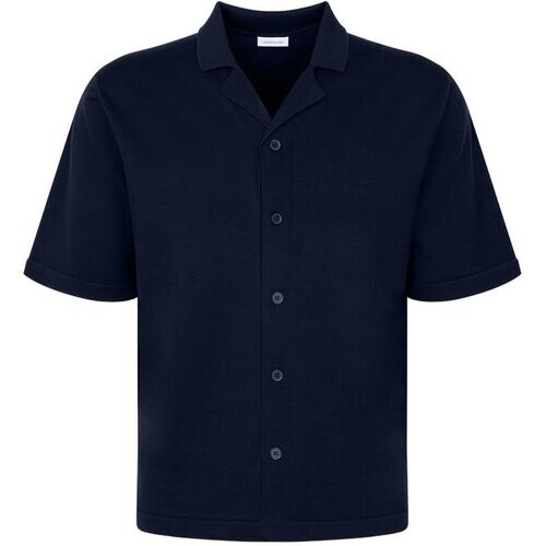 Tweedekans Seidensticker Knitted Resort Shirt XXL Deep Navy - Comfortabel en Stijlvol