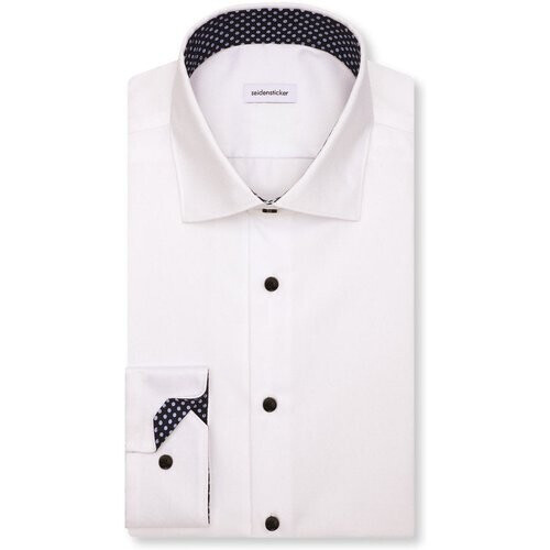 Tweedekans Seidensticker New Kent Slim Fit - Overhemd - Extra Lange Mouwen – Wit – Maat 44