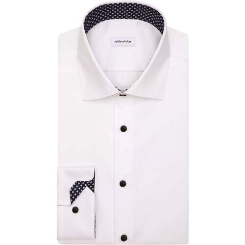 Tweedekans Seidensticker New Kent Slim Fit - Overhemd - Extra Lange Mouwen – Wit – Maat 39