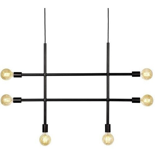 Tweedekans Serax - N15-01 Industriële Lamp - N15-01 - 100 x 70 x 4 cm - Zwart Metaal - 6x E27 Fittingen - Industrieel & Modern Design - Multifunctioneel te gebruiken als hang- of vloerlamp