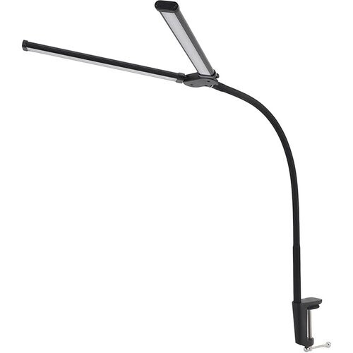 Tweedekans Skoov Led-Bureaulamp voor Kantoor Thuis, Heldere Dubbele Kop Bureaulamp met 3 Kleuren Traploos Dimbaar, Lamp Flexibele Zwanenhals Bureauverlichting voor Architect Thuiskantoor USB 5V