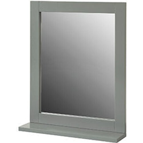 Tweedekans SoBuy Badkamerspiegel Met Plank - Donkergrijs - 40x50x10 cm