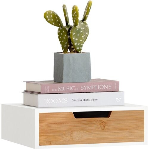 Tweedekans SoBuy FRG179-WN Capsulehouder Voor Koffie - Bamboe - 30x9x31 cm