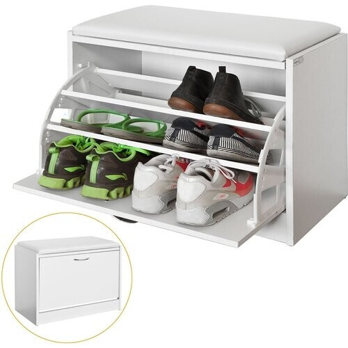 Tweedekans SoBuy FSR16-W Schoenenrek | Wit | MDF | 60 X 30 X 48