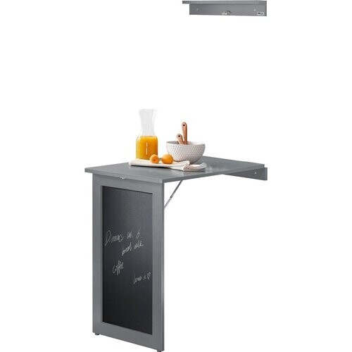 Tweedekans SoBuy FWT20-HG - Inklapbare Wandtafel - met Krijtbord - 50 x 175 x 76 cm - Grijs