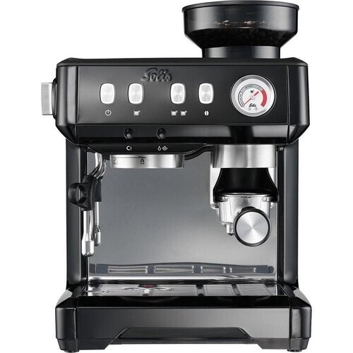 Tweedekans Solis Grind & Infuse Compact 1018 Pistonmachine - Espressomachine - Geschikt voor Pads - RVS Zwart