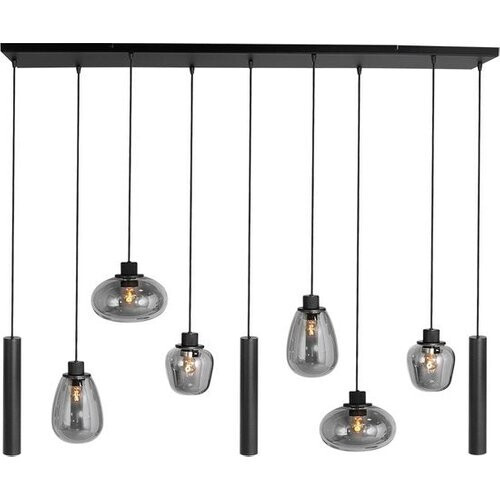 Tweedekans Steinhauer - hanglamp - Reflexion - zwart - glas metaal - design lamp - E27 GU10 - 3796ZW