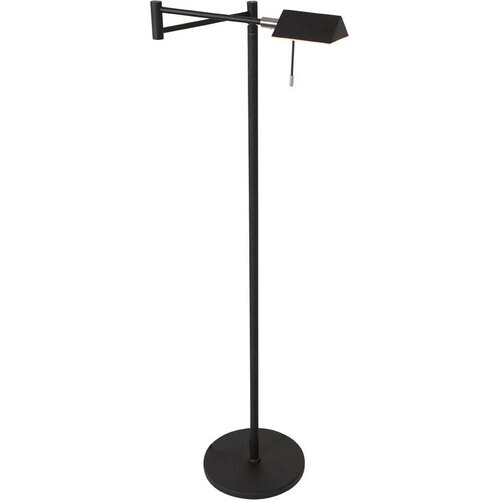Tweedekans Steinhauer - vloerlamp - Retina - zwart - glas metaal - design lamp - LED - 3083ZW