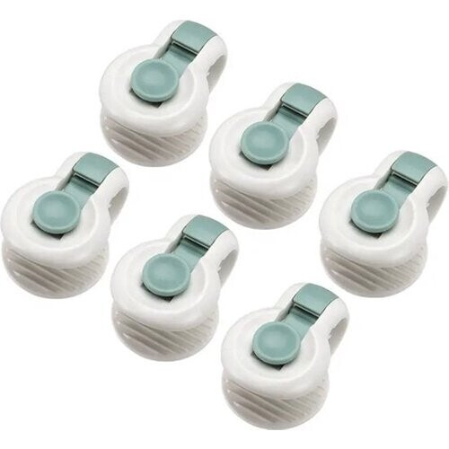 Tweedekans Stevige Dekbed clips - Dekbedclips - Dekbed Knijpers - Clip Dekbedovertrek - 6 stuks - Wit / Groen
