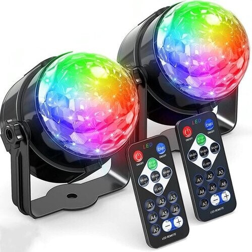 Tweedekans Strex Discolamp met Afstandsbediening 2 STUKS - voor Kinderen en Volwassenen - Feestverlichting - Disco Bal - Discoverlichting - Disco Lamp