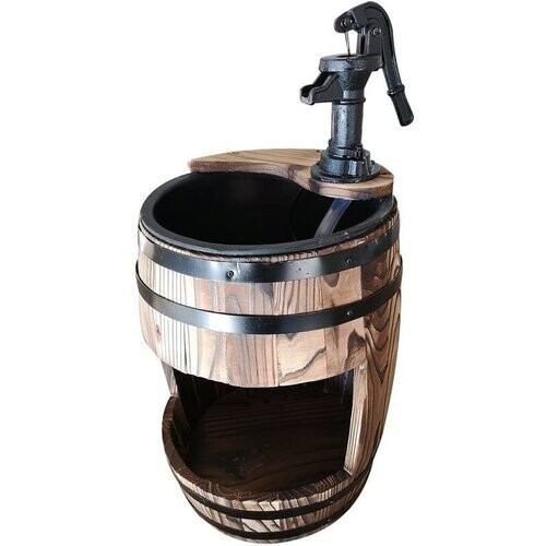 Tweedekans Sunny Tuinfontein sierfontein fontein waterval houten vat met plantenbak