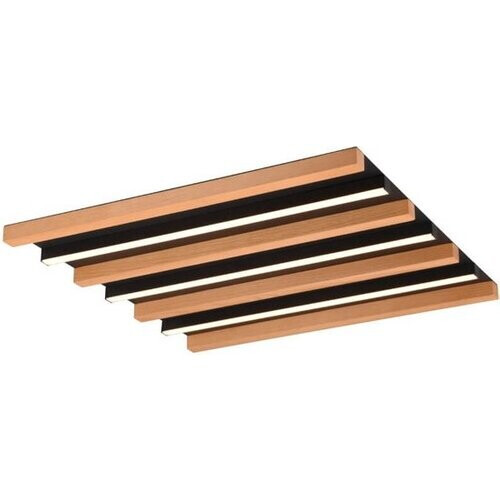 Tweedekans TRIO Led plafondlamp Fontana 45x45 cm - houtlook - 648914532