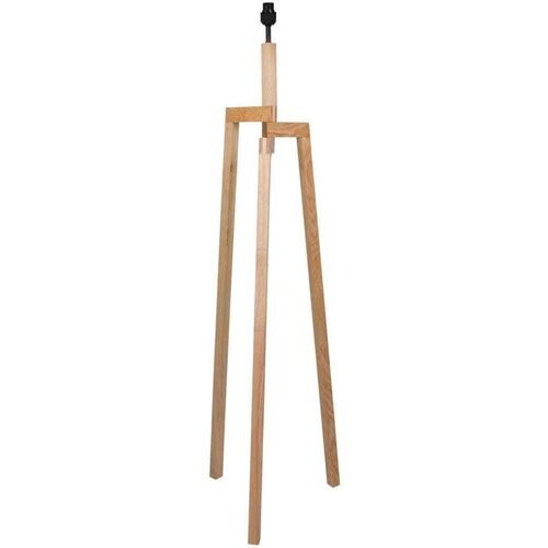 Tweedekans Vloerlamp Sabi 3408BE - Houten lamp zonder kap met E27 fitting, 144 cm hoog, in hoogte verstelbaar - Mexlite