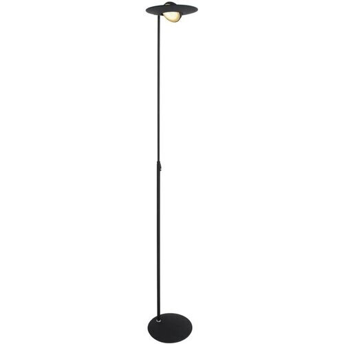 Tweedekans Vloerlamp Zenith LED 1477ZW zwart, hoogte 185 cm, kunststof en metaalmateriaal, kantelbaar, Steinhauer Exclusive