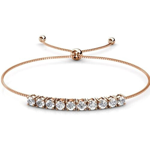 Tweedekans Yolora Dames Armband met 10 Kalpa Camaka Kristallen - Ros� kleurig - 18K Ros�goud Verguld