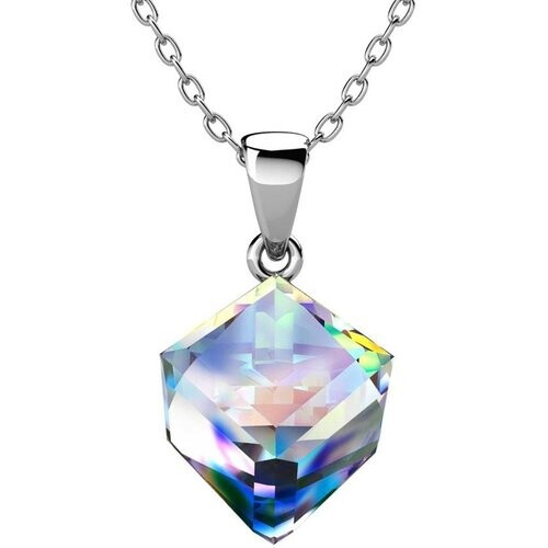 Tweedekans Yolora Dames Ketting met Hanger en Kalpa Camaka Kristal - Zilver kleurig - 18K Witgoud Verguld - Cadeauverpakking