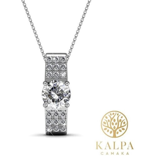 Tweedekans Yolora Dames Ketting met Hanger - Kalpa Camaka Kristallen - Zilverkleurig - 18K Witgoud Verguld - Vrouwen Collier Zilver - Sieraden - Halsketting - Luxe Giftbox - Geschenkdoos - Cadeau doos - Mooie Cadeauverpakking - Exclusieve Geschenkverpakking
