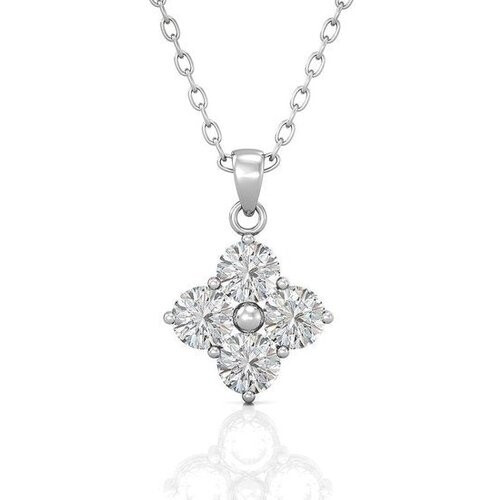 Tweedekans Yolora Dames Ketting met Hanger - Kalpa Camaka Kristallen - Zilverkleurig - 18K Witgoud Verguld - Vrouwen Collier Zilver - Sieraden - Halsketting - Luxe Giftbox - Geschenkdoos - Cadeau doos - Exclusieve Geschenkverpakking - Mooie Cadeauverpakking