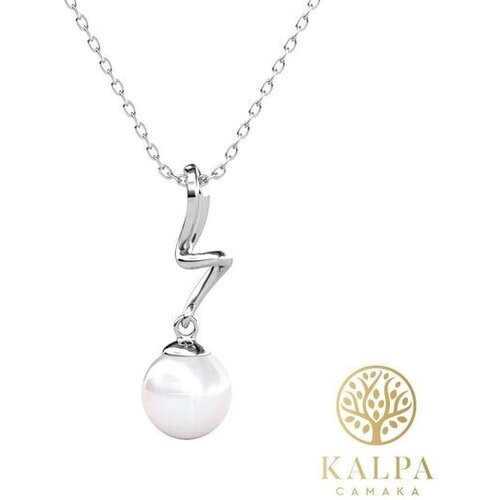 Tweedekans Yolora Parel & Kristal Ketting – Kalpa Camaka – Zilverkleurig – 18K Witgoud Verguld – Luxe Giftbox