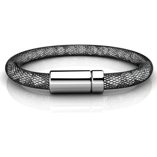 Tweedekans Yolora Mesh Armband – Kalpa Camaka Kristallen – Zwart – Luxe Giftbox – Moederdag Cadeau