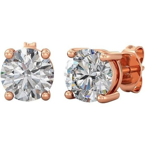 Tweedekans Yolora Dames Oorbellen met Kalpa Camaka Kristallen - Rosé kleurig - 18K Roségoud Verguld - Vrouwen Oorknoppen Rose Gold - Sieraden - Exclusieve Geschenkverpakking - Moederdag Cadeautje
