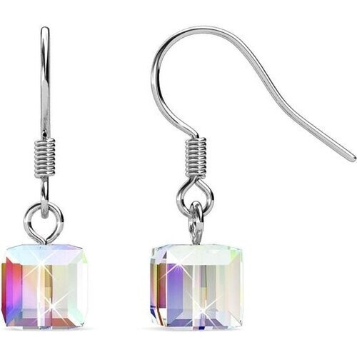 Tweedekans Yolora Dames Oorbellen met Kalpa Camaka Kristallen - Zilverkleurig - 18K Witgoud Verguld - Vrouwen Oorhangers Zilver - Sieraden - Geschenkdoos - Luxe Giftbox - Cadeau doos - Mooie Cadeauverpakking - Exclusieve Geschenkverpakking - Moederdag Cadeautje