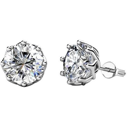Tweedekans Yolora Dames Oorbellen - Ronde Kalpa Camaka Kristallen - Zilverkleurig - 18K Witgoud Verguld - Vrouwen Oorknoppen Zilver - Oorknopjes - Sieraden - Luxe Giftbox - Geschenkdoos - Cadeau doos - Mooie Cadeauverpakking - Moederdag Cadeautje
