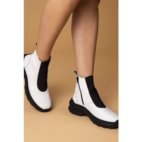 VENUS IS VEGAN dames vegan Enkellaars Spark Wit Zwart