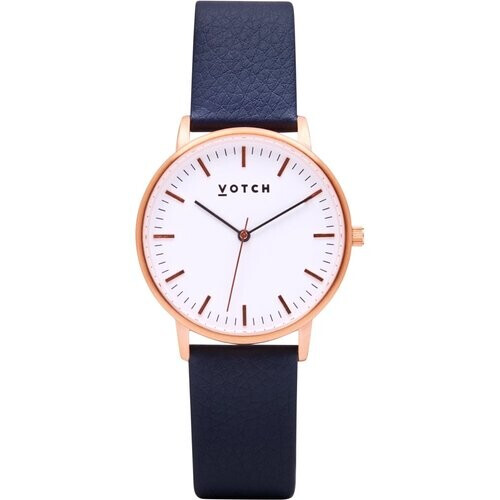 Votch mannen vegan Horloge Moment Roségoud & Donkerblauw