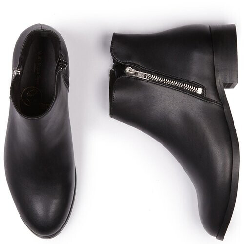 Will's Vegan Store dames vegan Laarzen Low Ankle Zwart