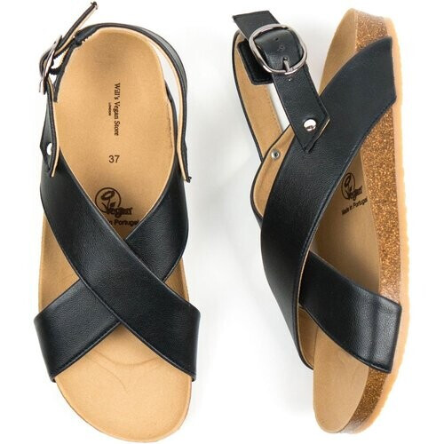 Will's Vegan Store dames vegan Sandalen Huarache Zwart