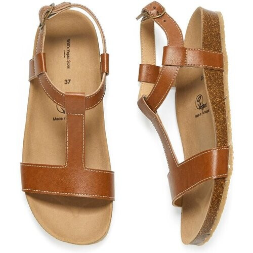 Will's Vegan Store dames vegan Sandalen Voetbed Bruin