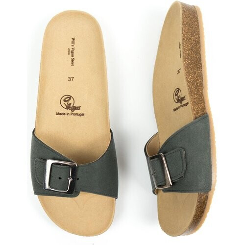 Will's Vegan Store dames vegan Slippers Single Strap Groen
