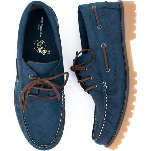 Will's Vegan Store mannen vegan Bootschoenen Donkerblauw