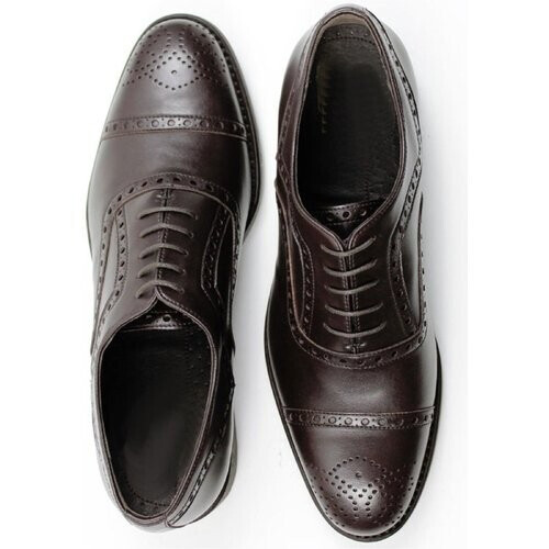 Will's Vegan Store mannen vegan Brogues Goodyear Welt Donkerbruin