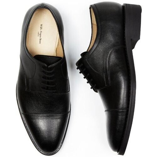 Will's Vegan Store mannen vegan Derby's Goodyear Welt Zwart