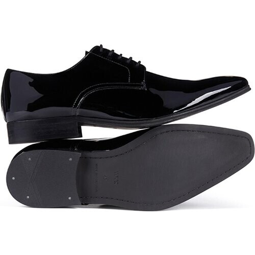 Will's Vegan Store mannen vegan Schoenen Slim Soles High-Shine Zwart