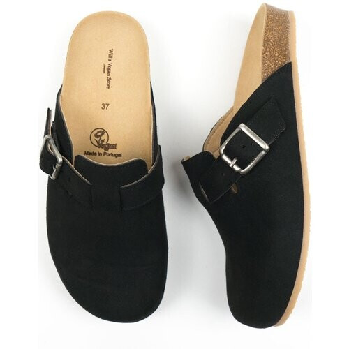 Will's Vegan Store mannen vegan Slippers Clog Zwart