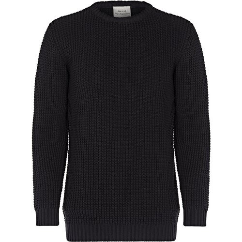 Will's Vegan Store mannen vegan Trui Chunky Rib Zwart