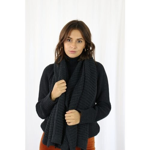 Wolf & Storm dames vegan Set Trui + Sjaal Zwart