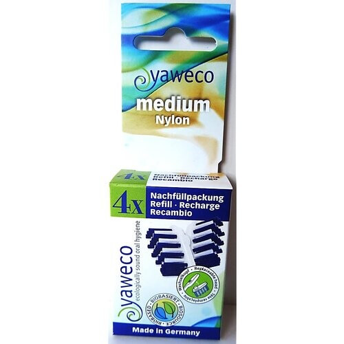 Yaweco Vervangstuk Tandenborstel - Nylon Medium 4 stuks